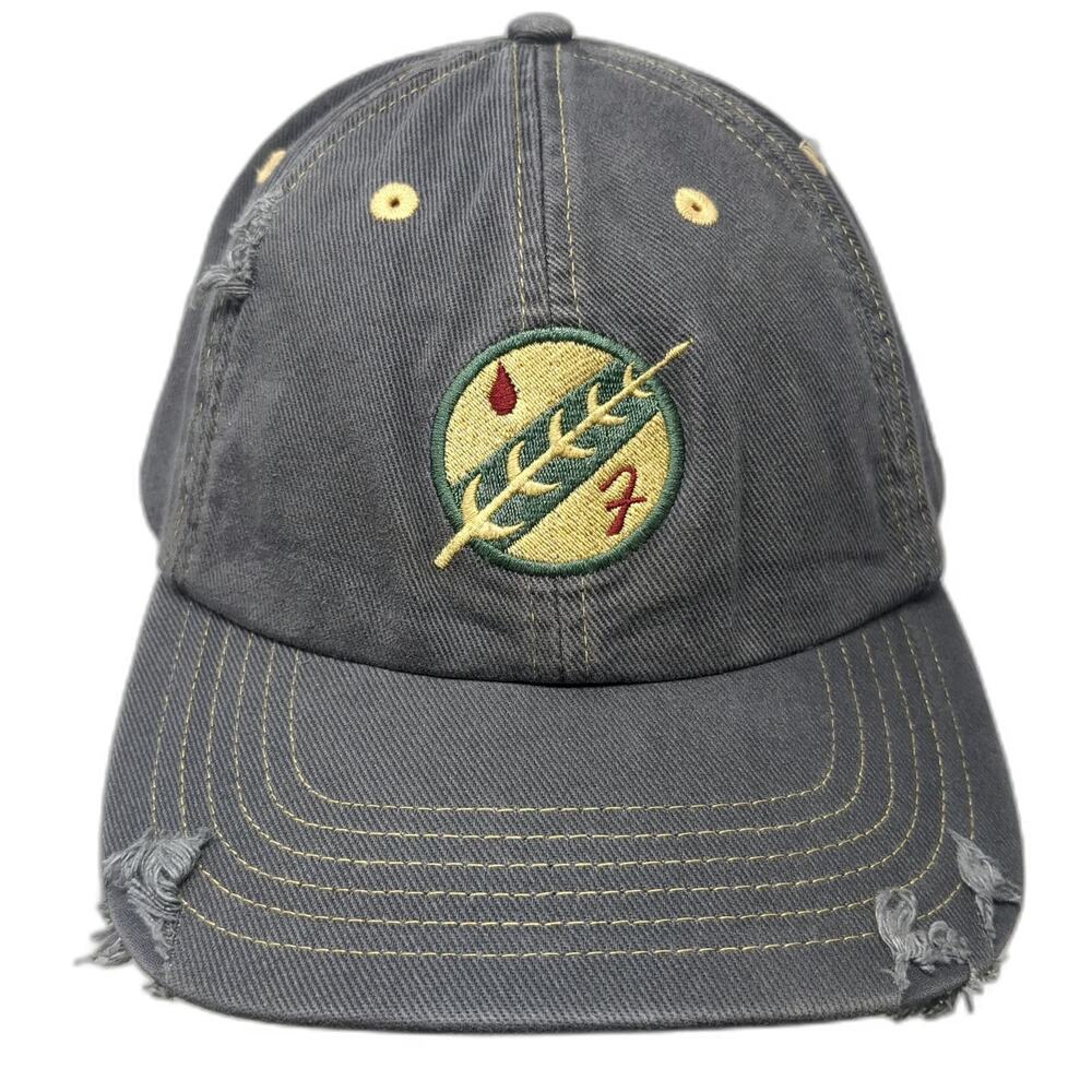Disney Parks Star Wars Boba Fett Logo Gray Baseball Cap One Size Adjustable Hat
